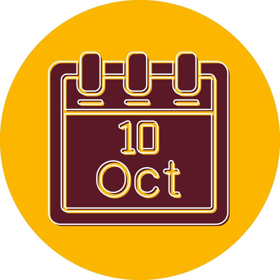 October 10 Vector Icon