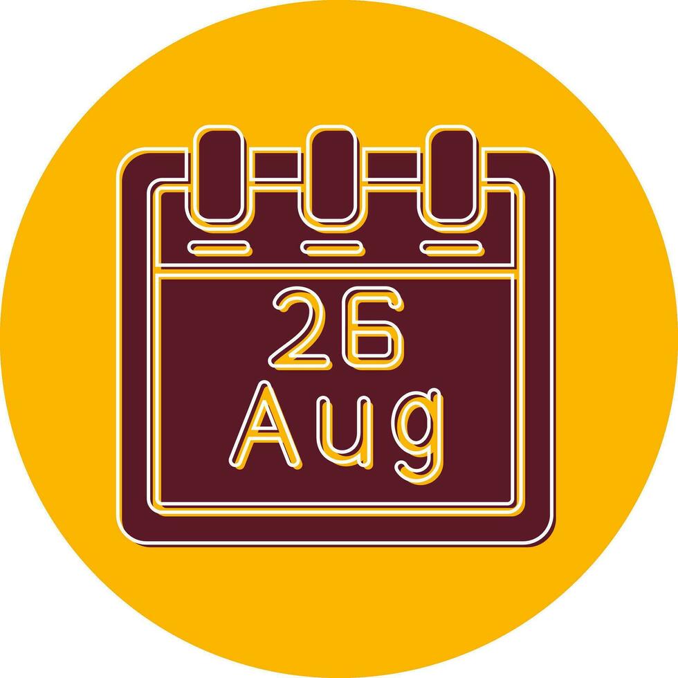 August 26 Vector Icon