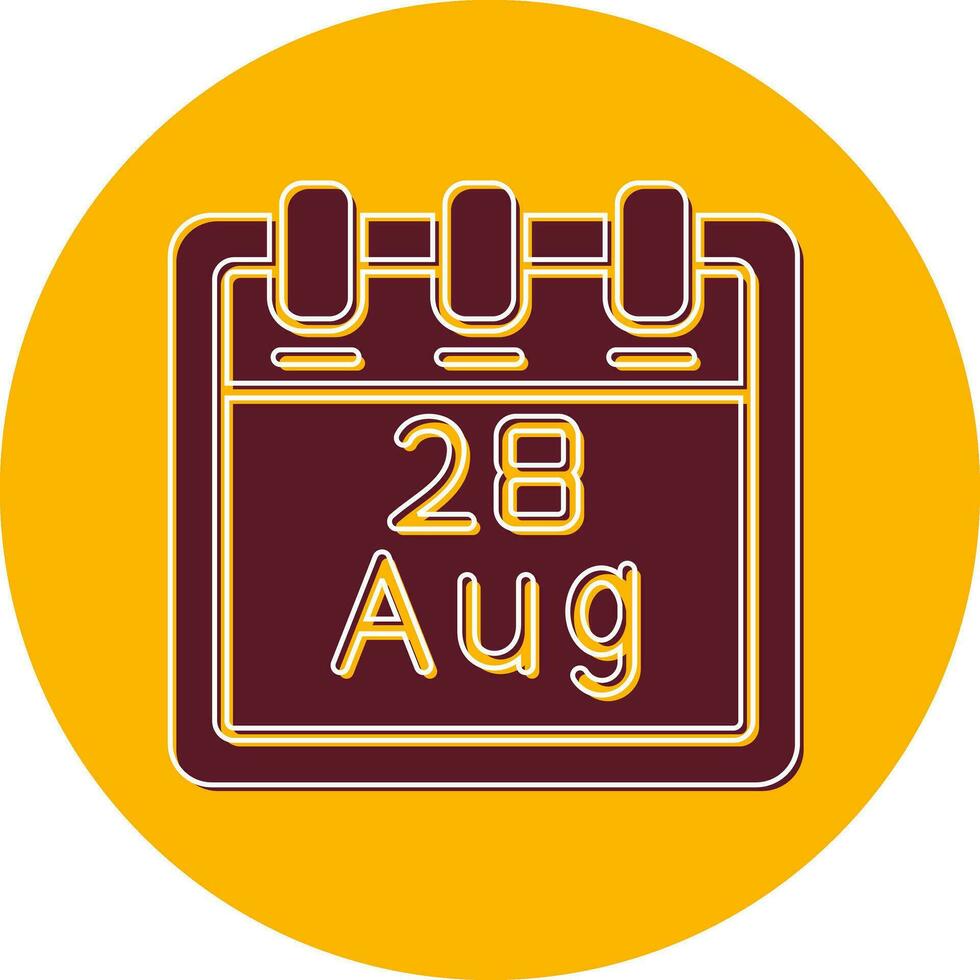 August 28 Vector Icon