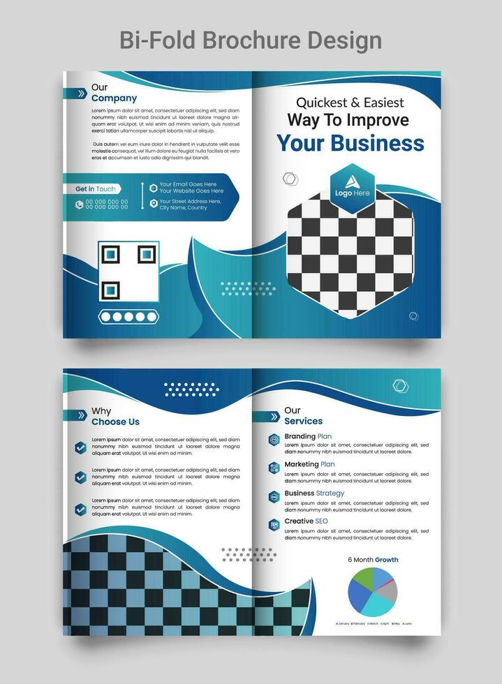 Professional Business Bifold Brochure design vector