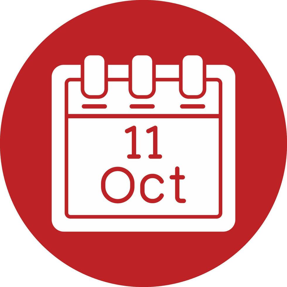 October 11 Vector Icon