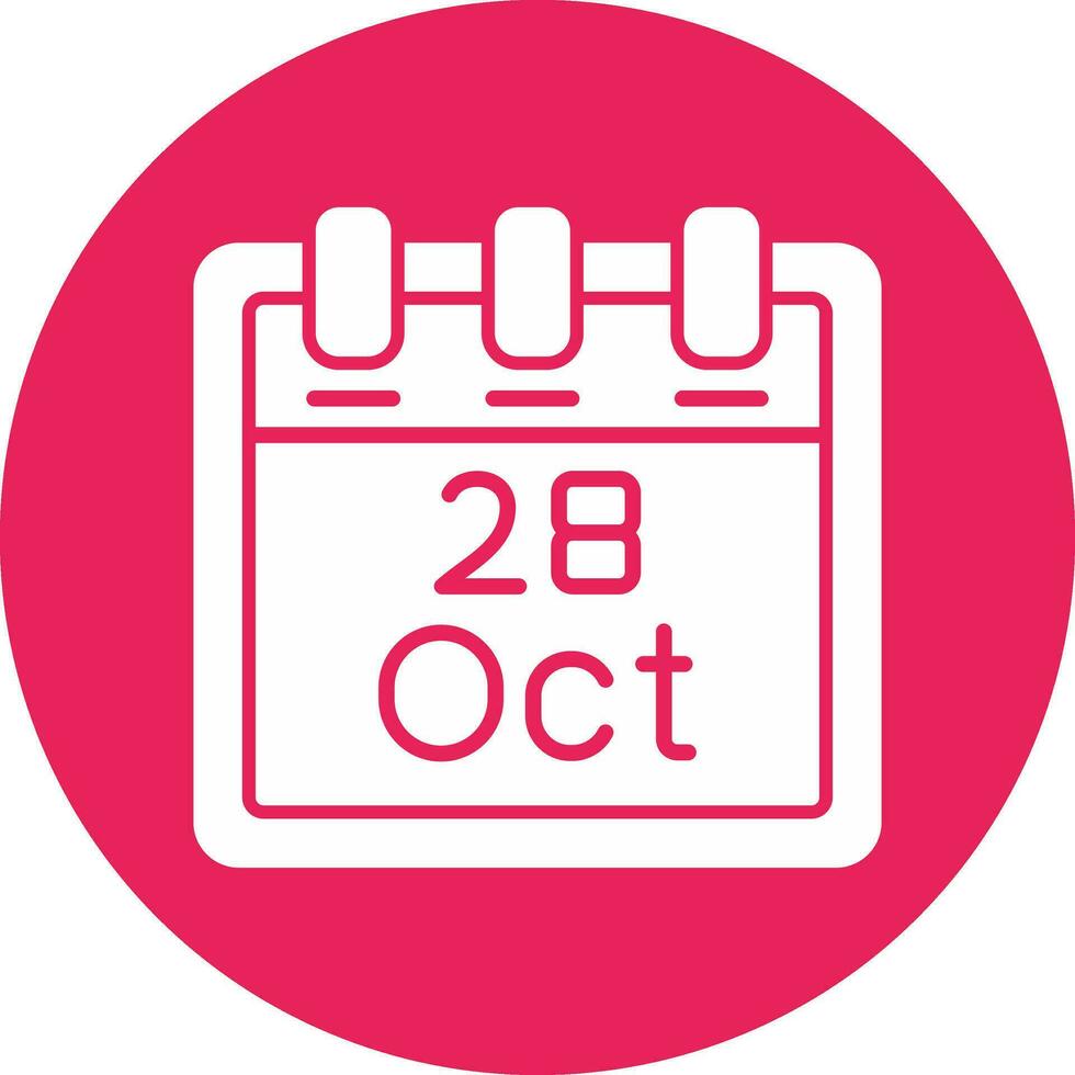 October 28 Vector Icon