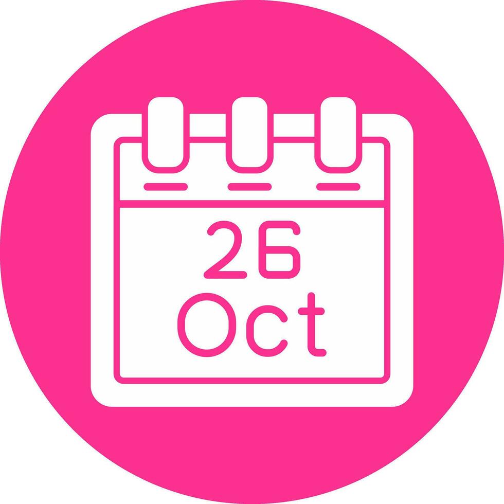 October 26 Vector Icon