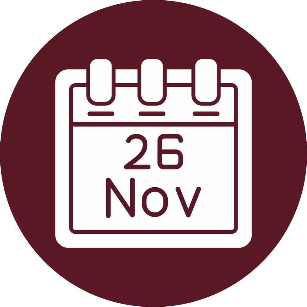 November 26 Vector Icon
