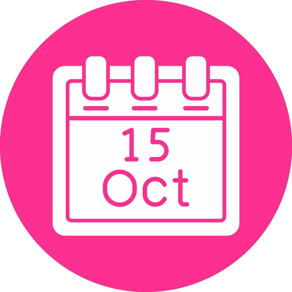 October 15 Vector Icon