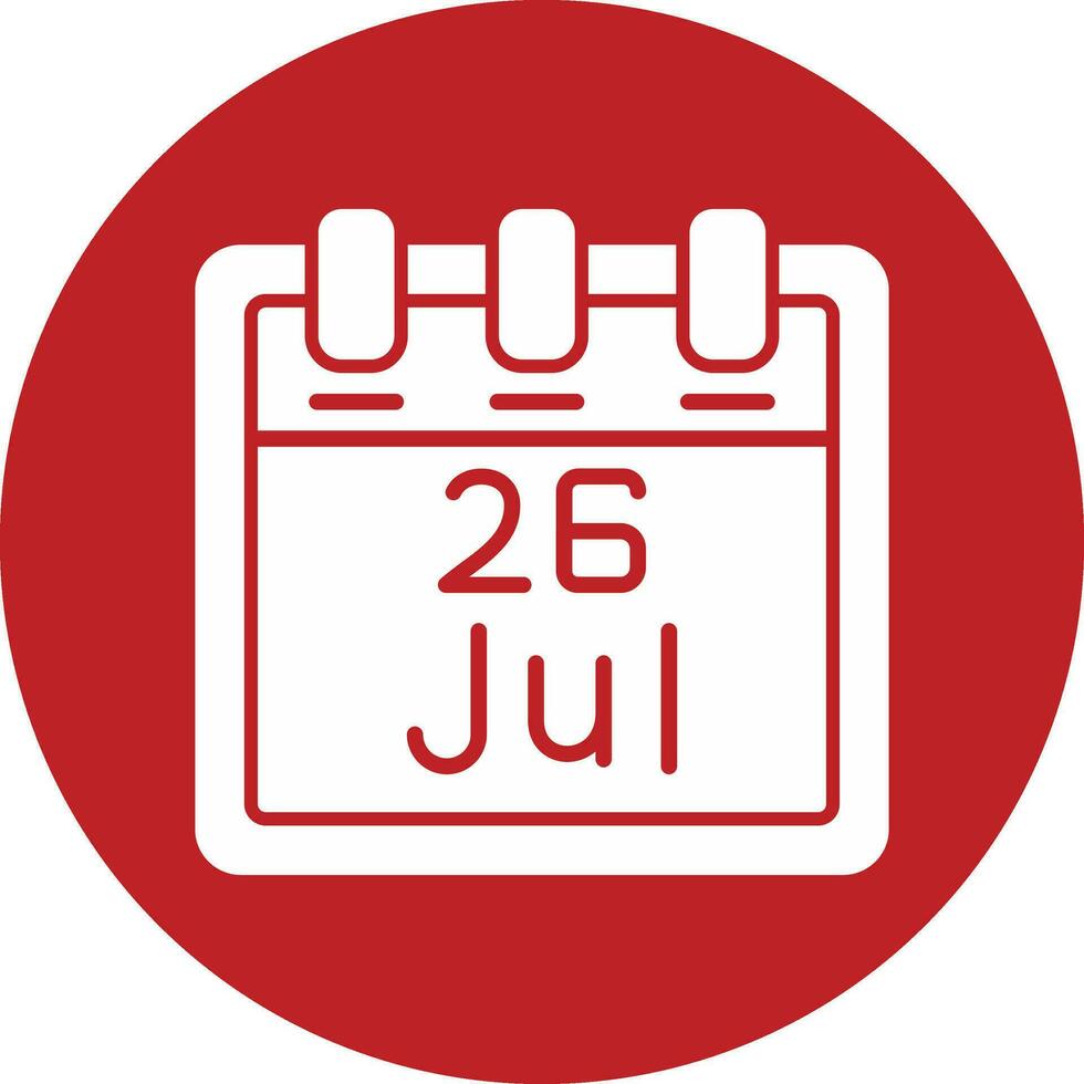 July 26 Vector Icon