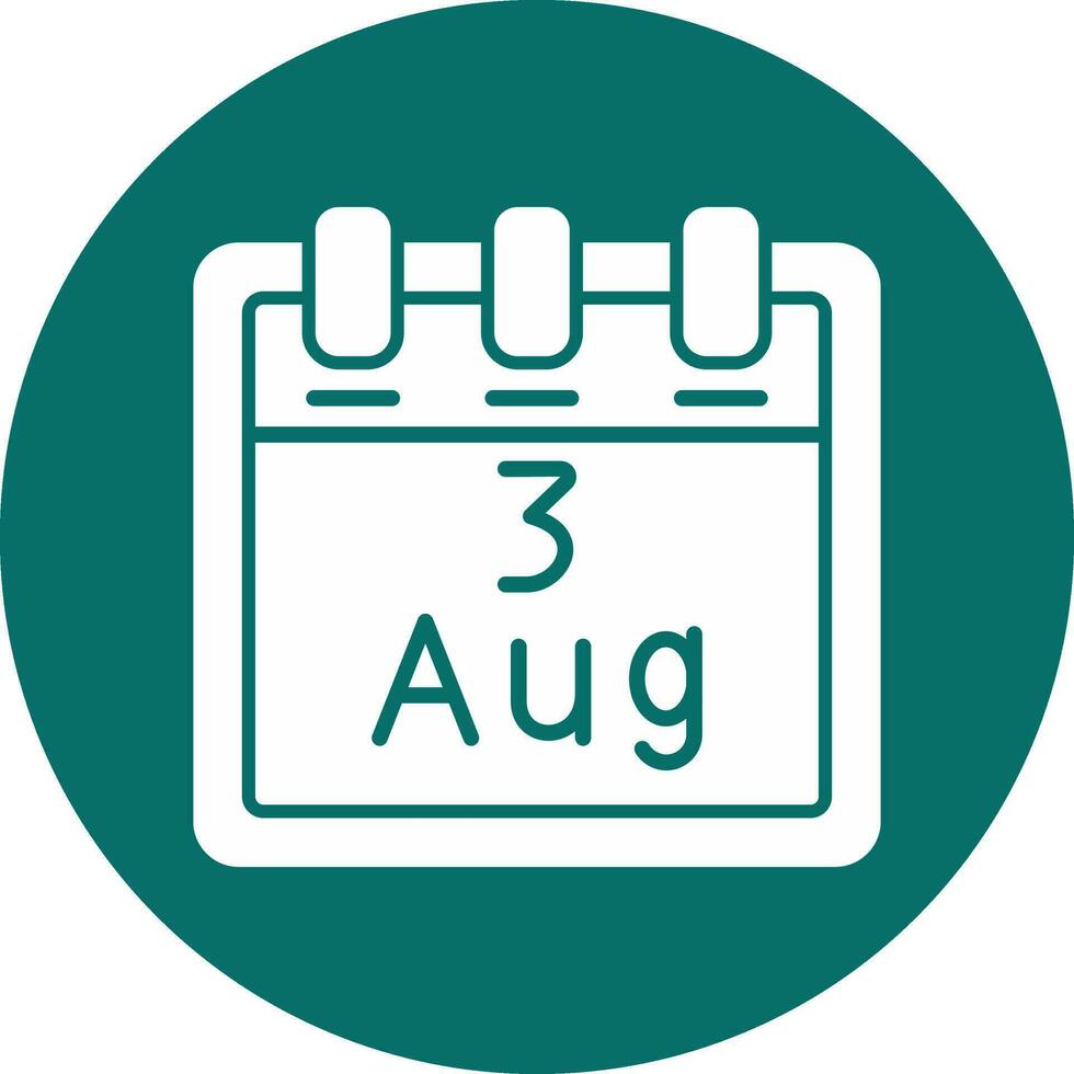 August 3 Vector Icon