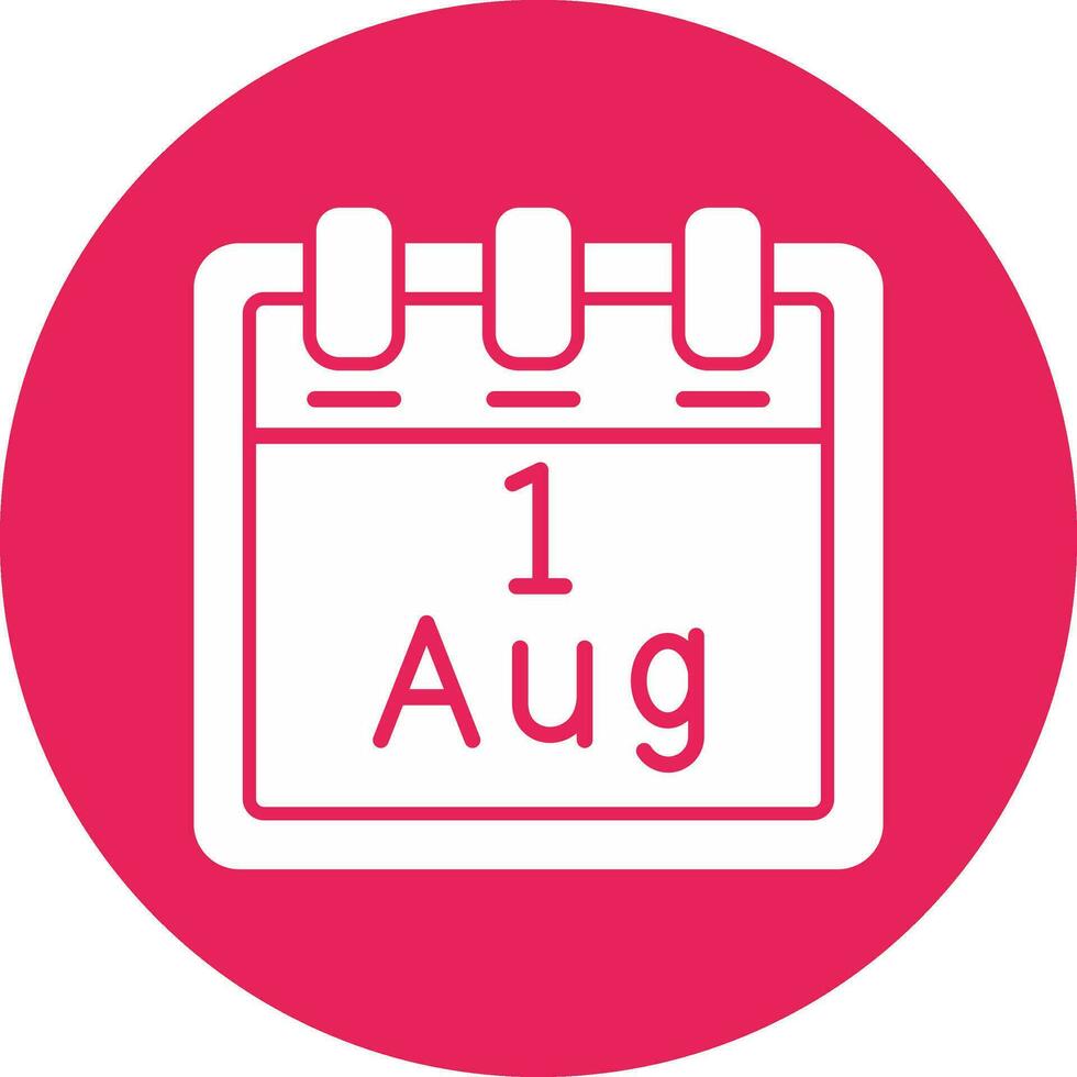 August 1 Vector Icon