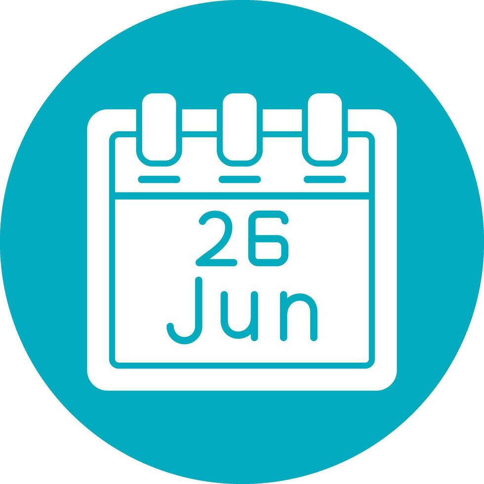 June 26 Vector Icon
