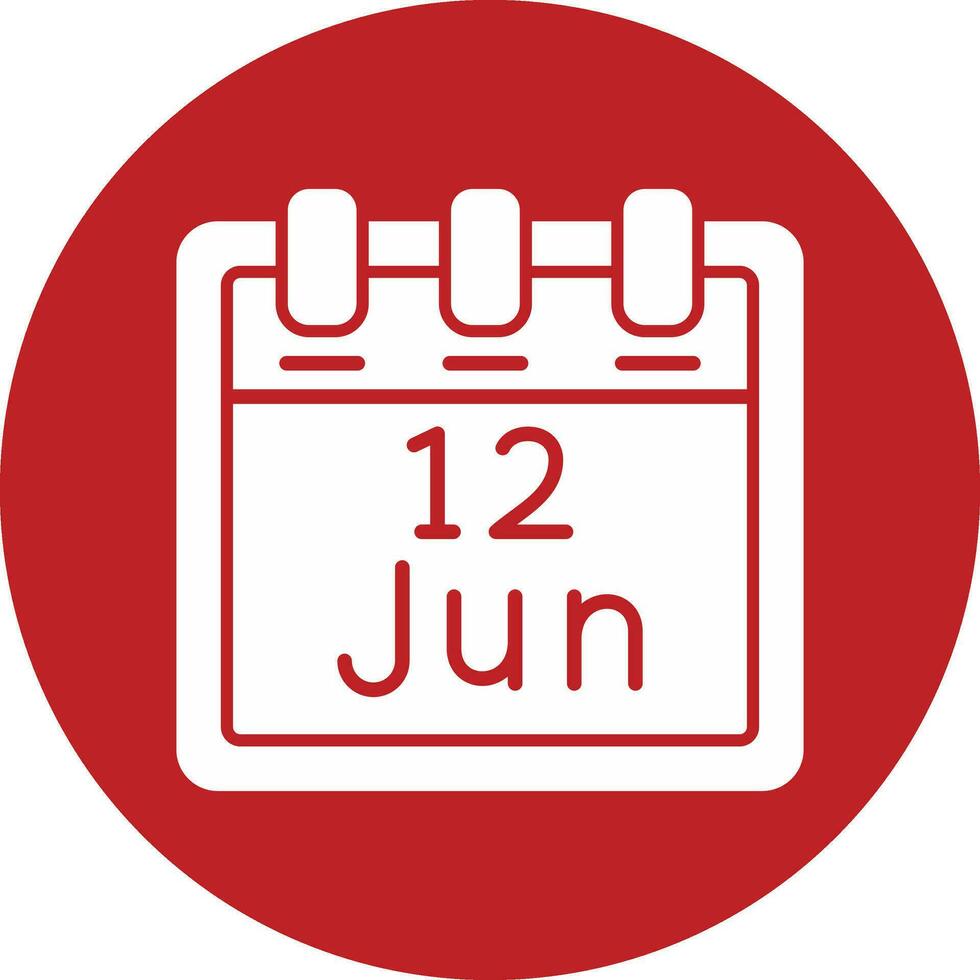 June 12 Vector Icon