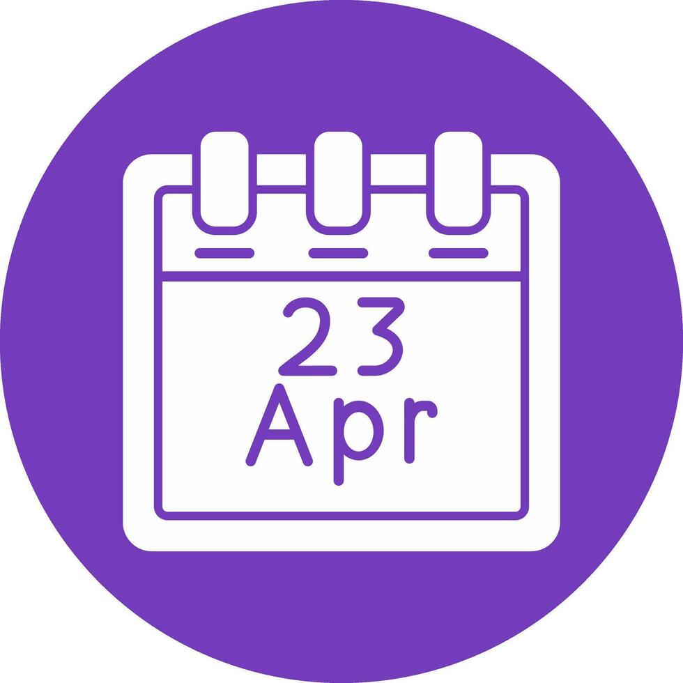 April 23 Vector Icon