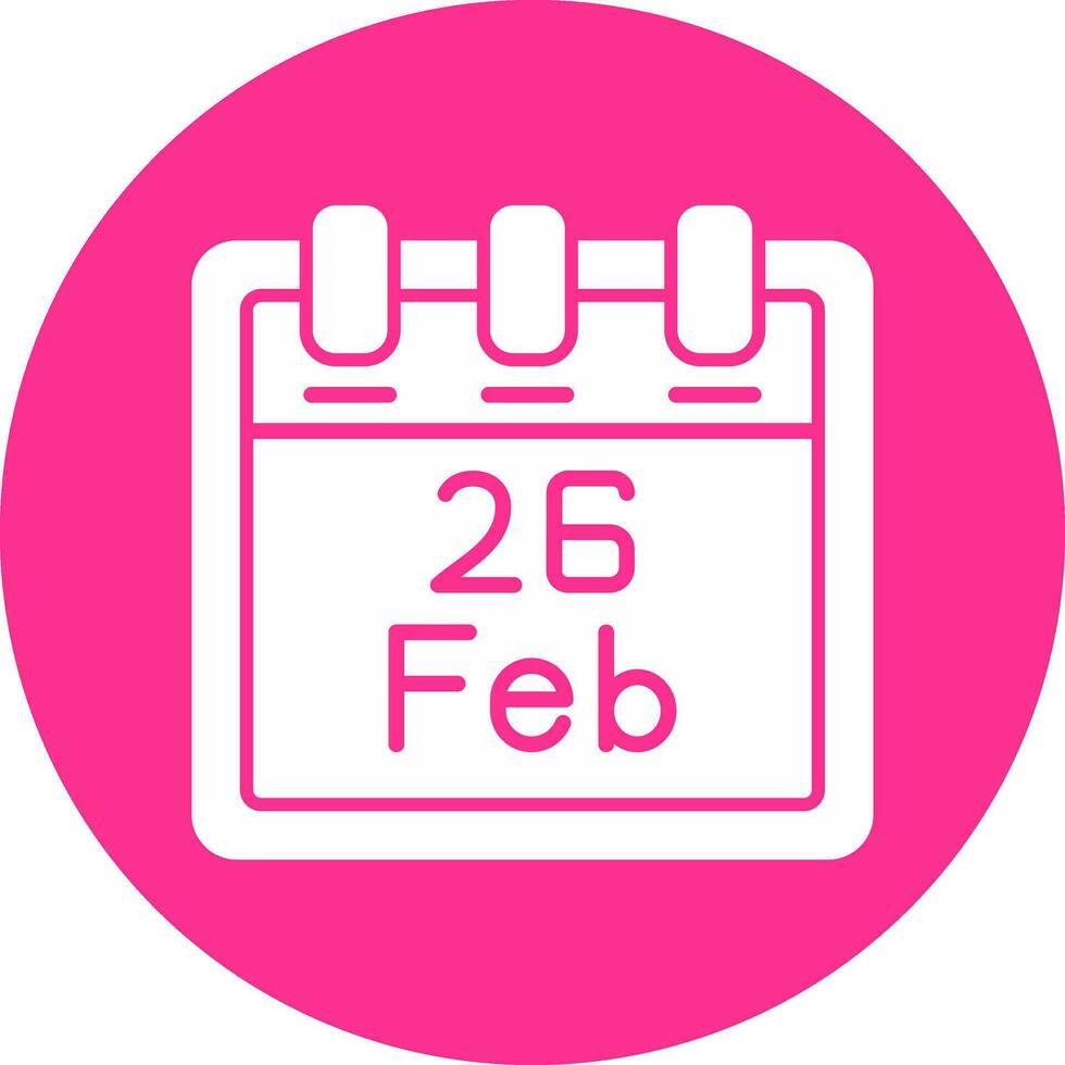 February 26 Vector Icon