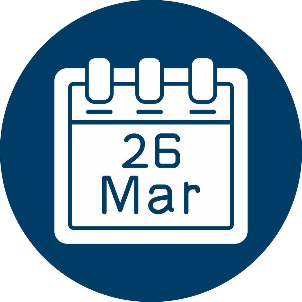 March 26 Vector Icon