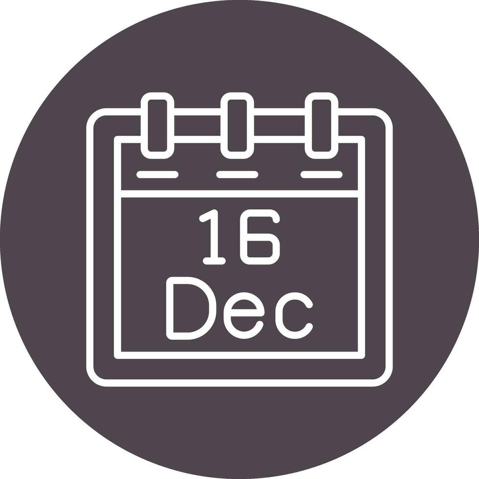 December 16 Vector Icon