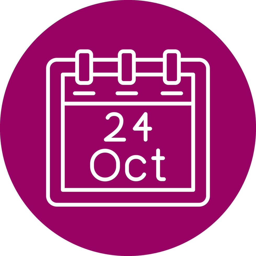 October 24 Vector Icon