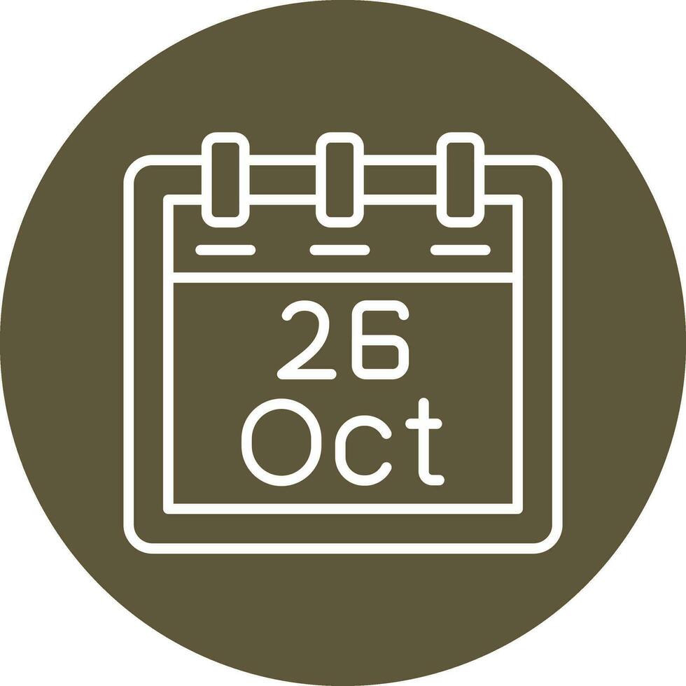 October 26 Vector Icon