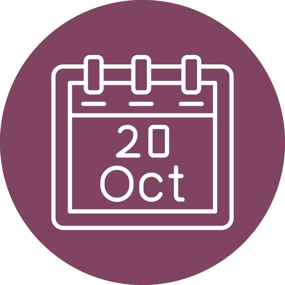 October 20 Vector Icon