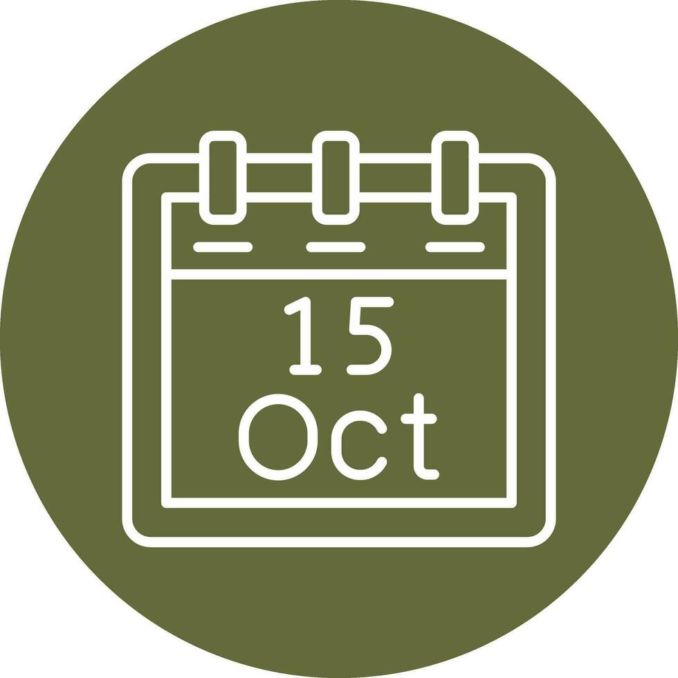 October 15 Vector Icon