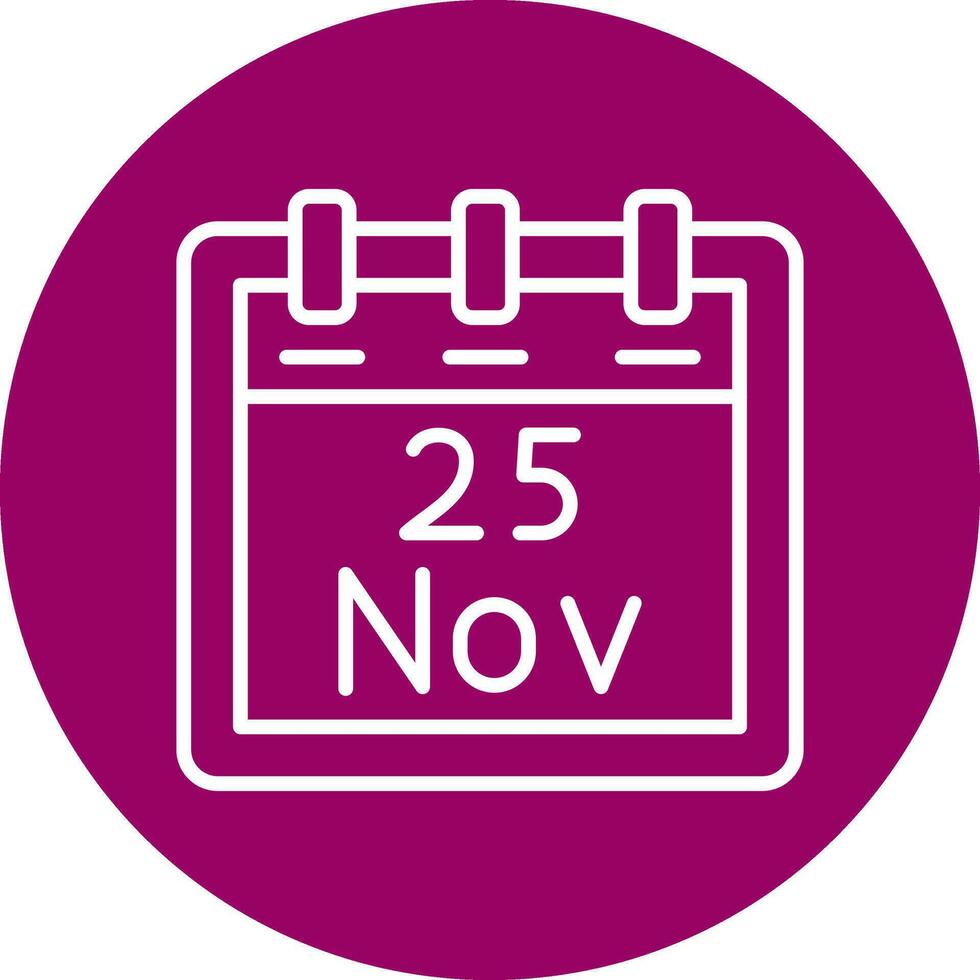 November 25 Vector Icon