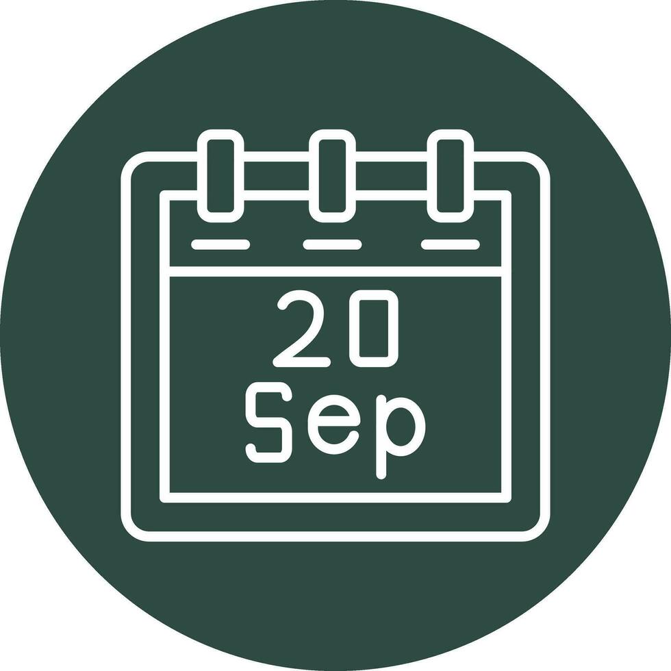 September 20 Vector Icon