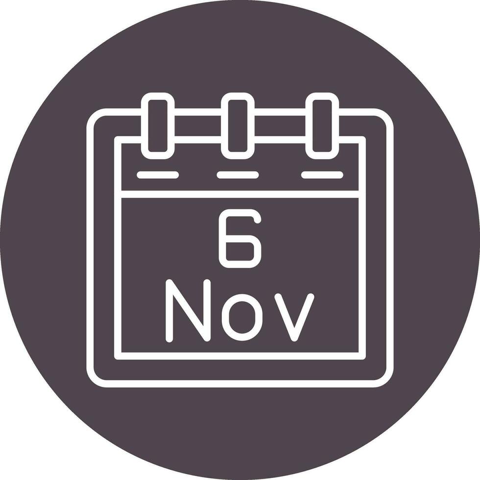 November 6 Vector Icon