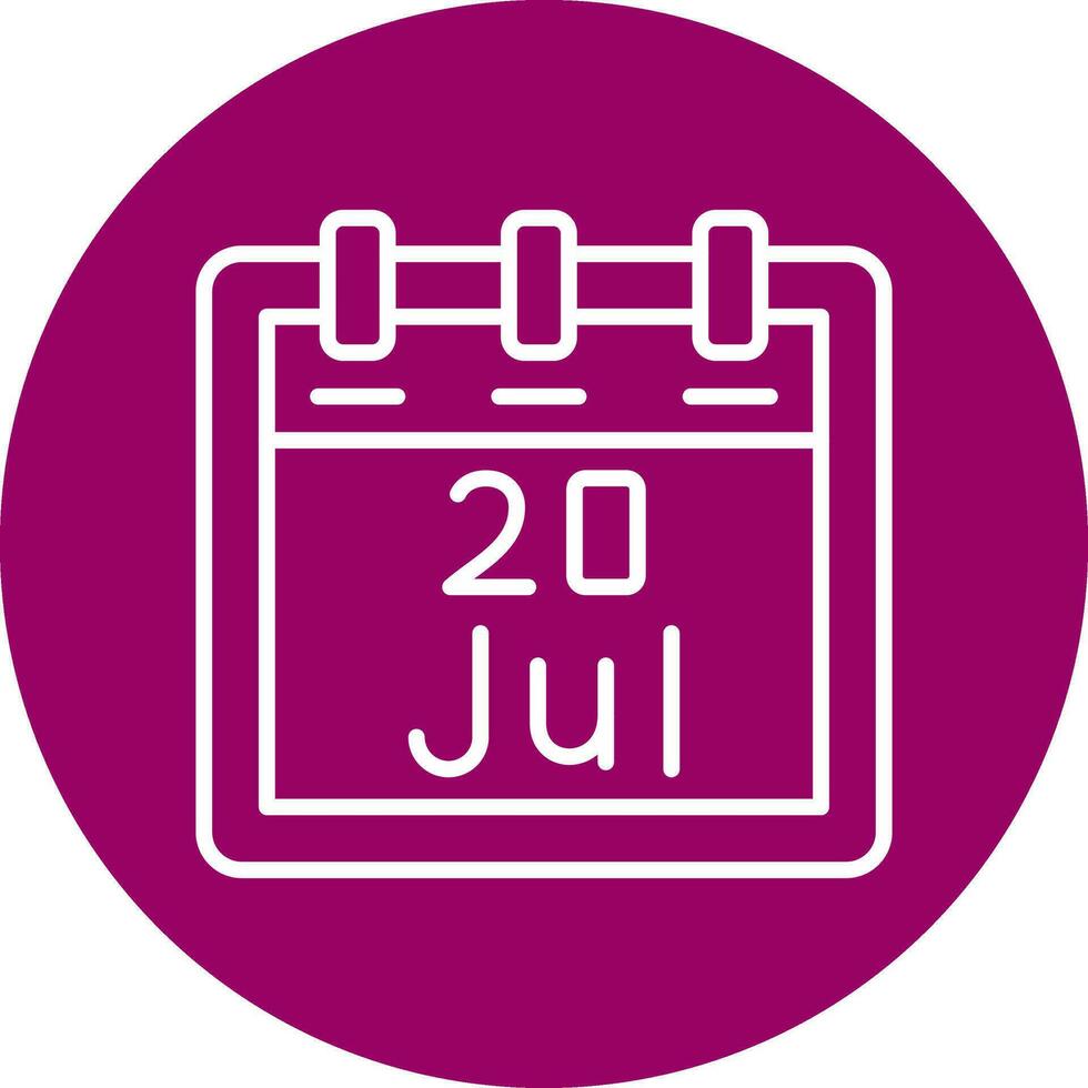 July 20 Vector Icon