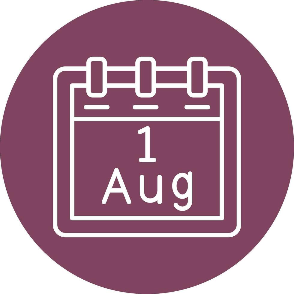 August 1 Vector Icon