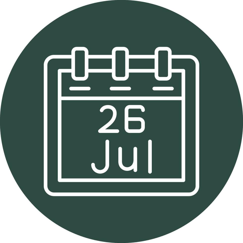 July 26 Vector Icon