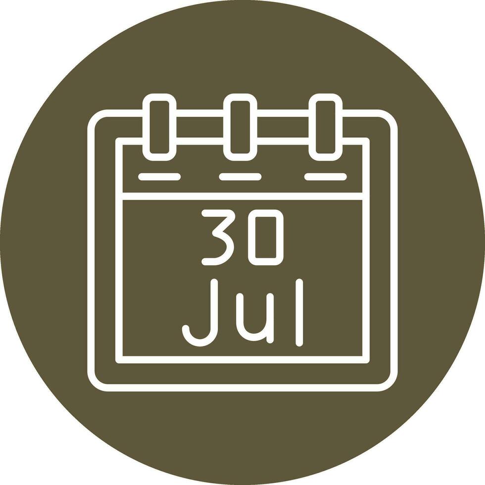 July 30 Vector Icon