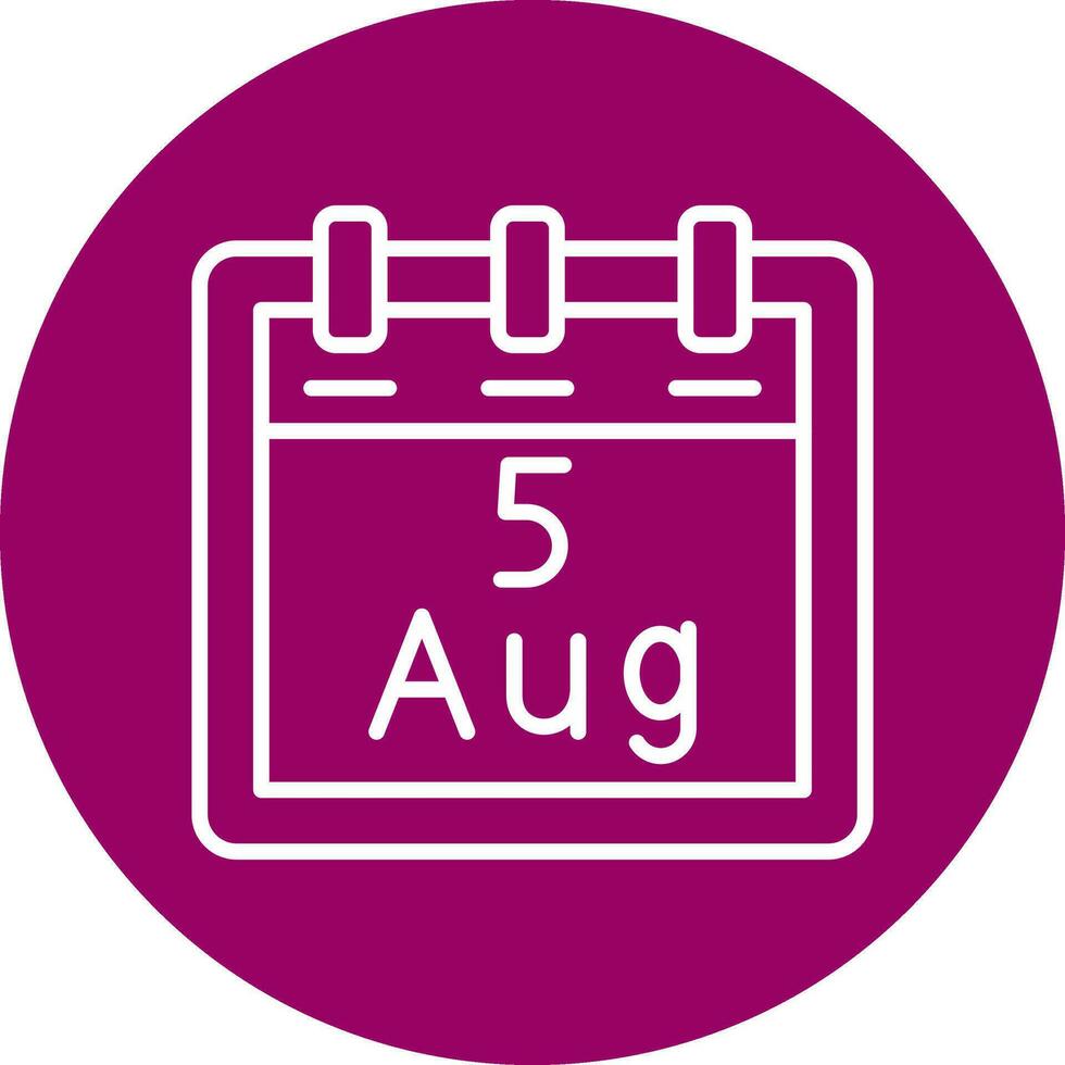 August 5 Vector Icon