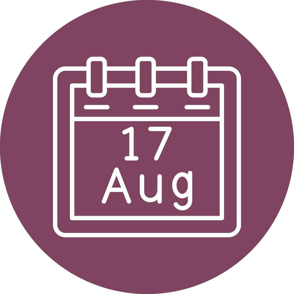 August 17 Vector Icon