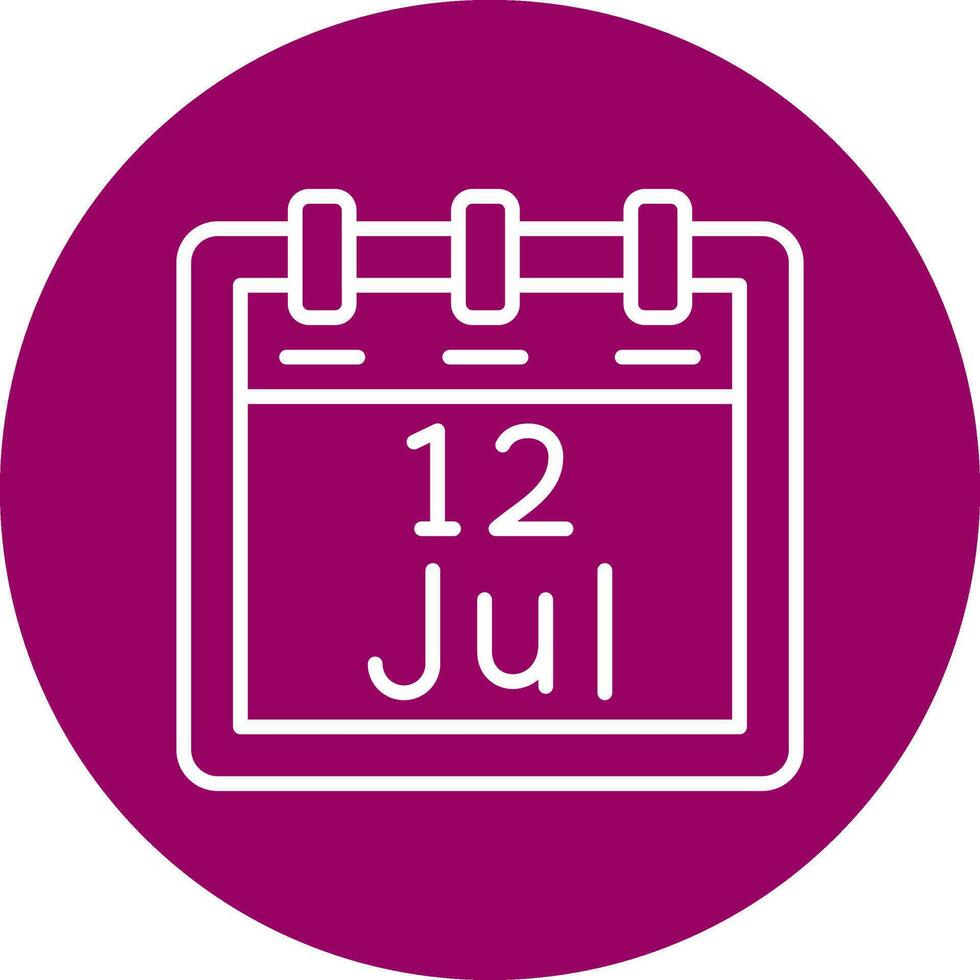 July 12 Vector Icon