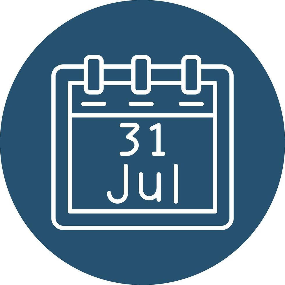 July 31 Vector Icon