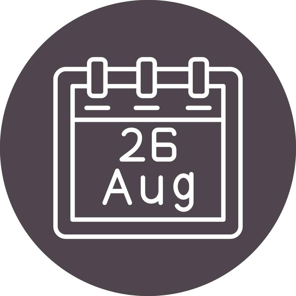 August 26 Vector Icon