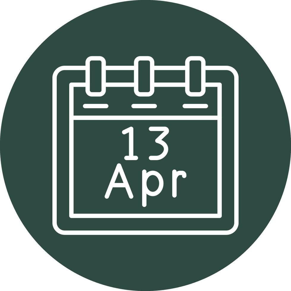 April 13 Vector Icon