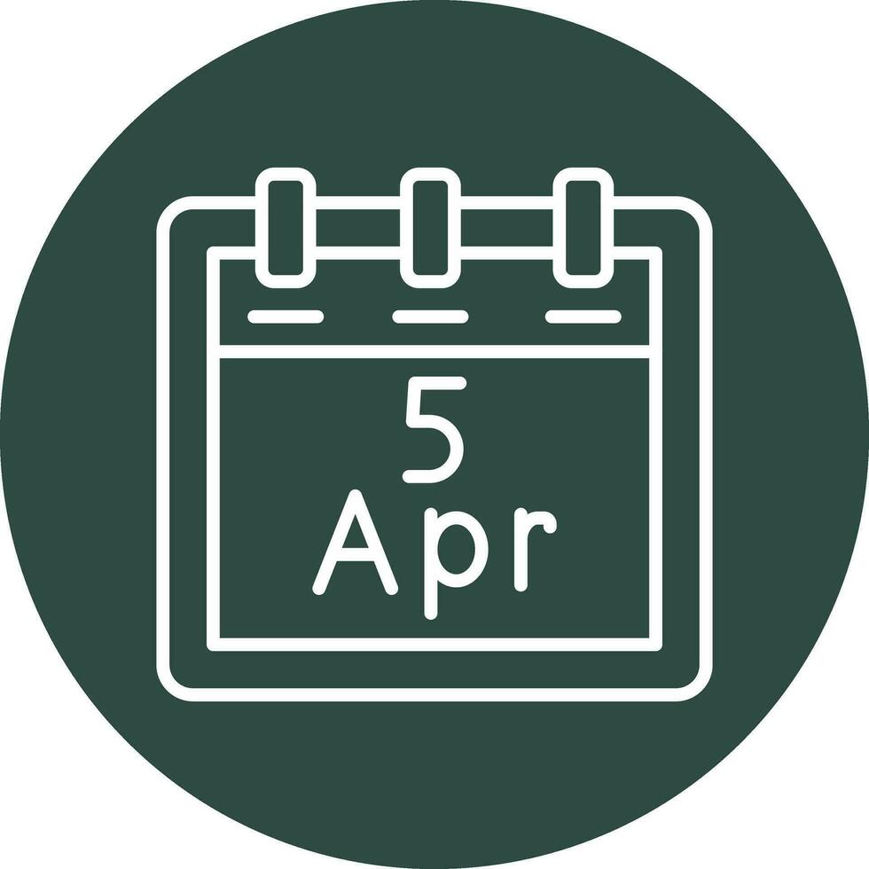 April 5 Vector Icon