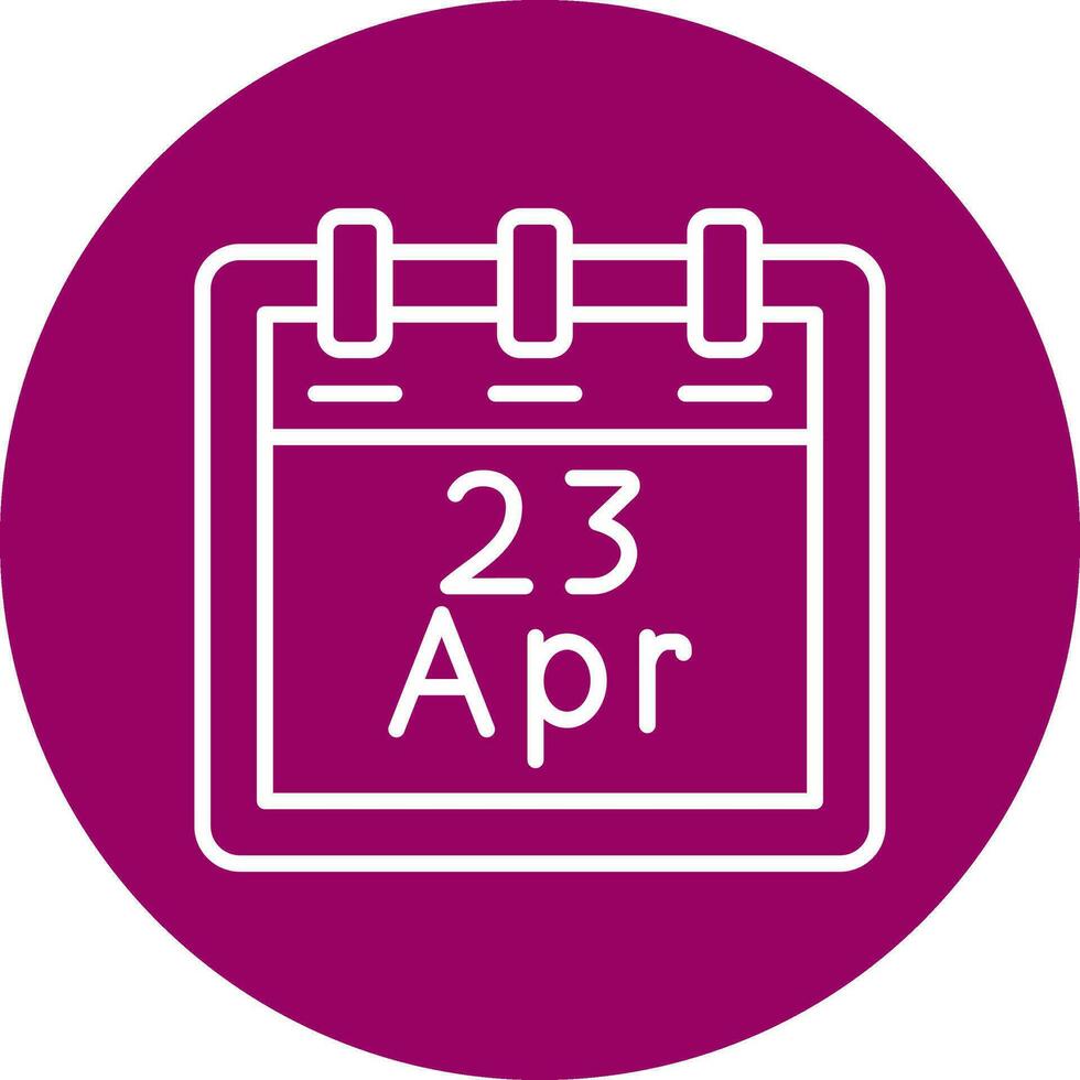 April 23 Vector Icon