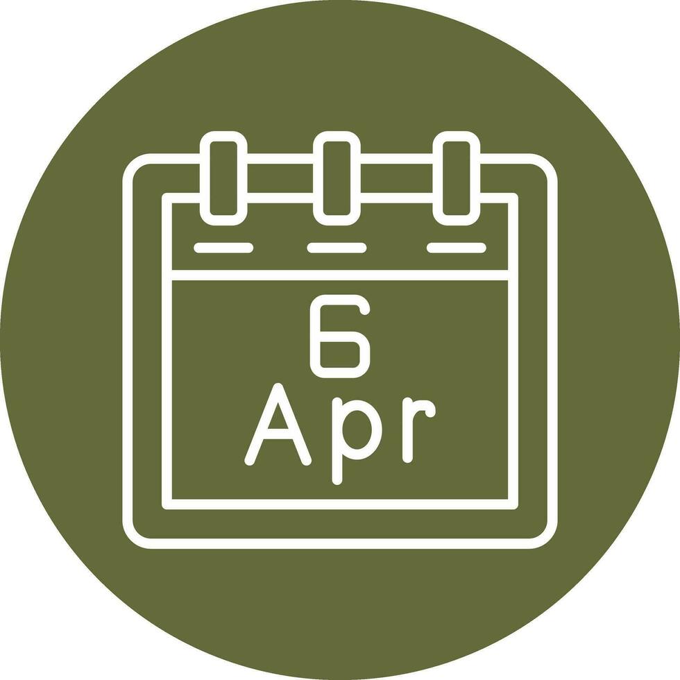 April 6 Vector Icon