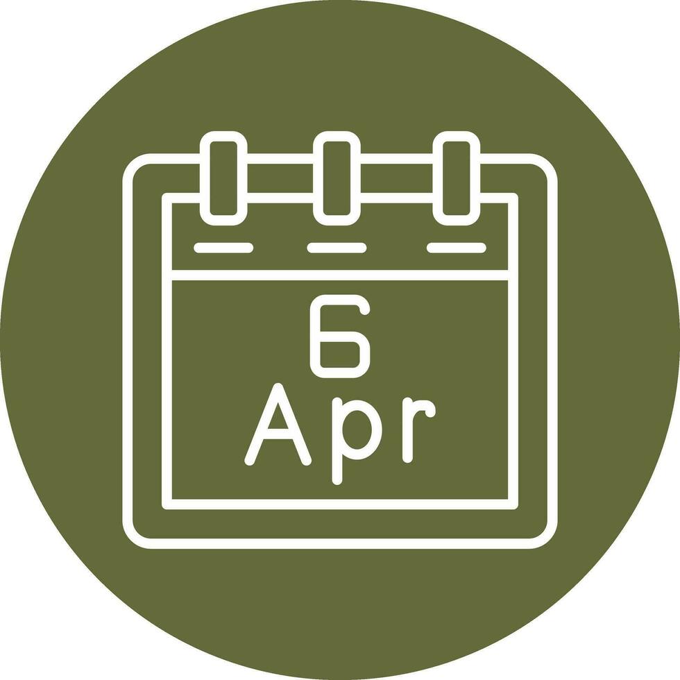 April 6 Vector Icon