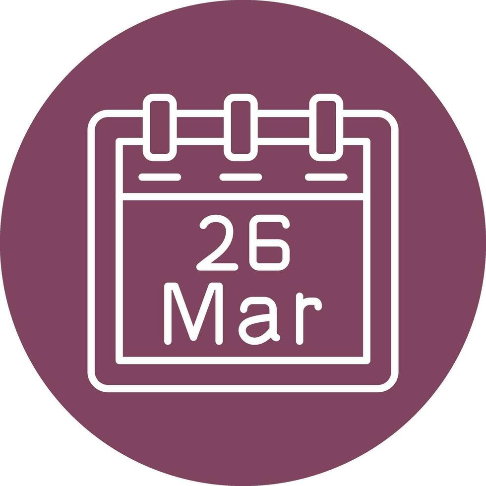 March 26 Vector Icon