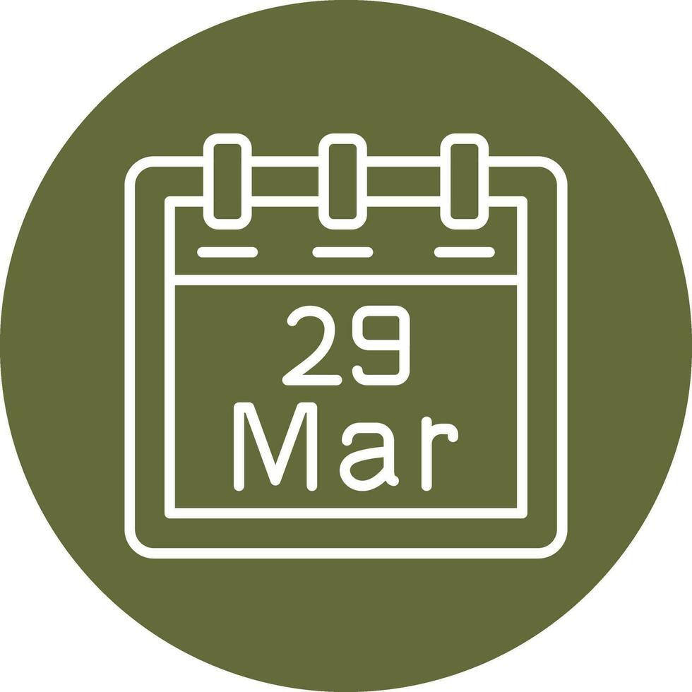 March 29 Vector Icon
