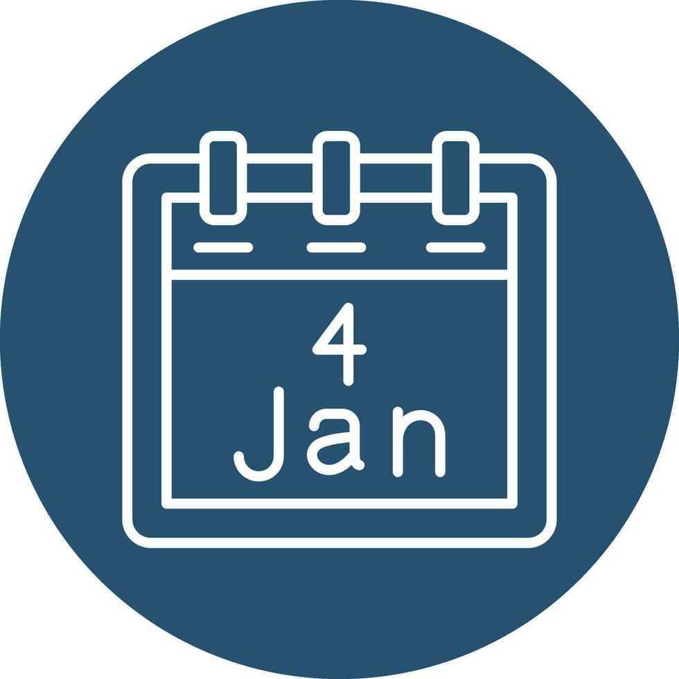 January 4 Vector Icon