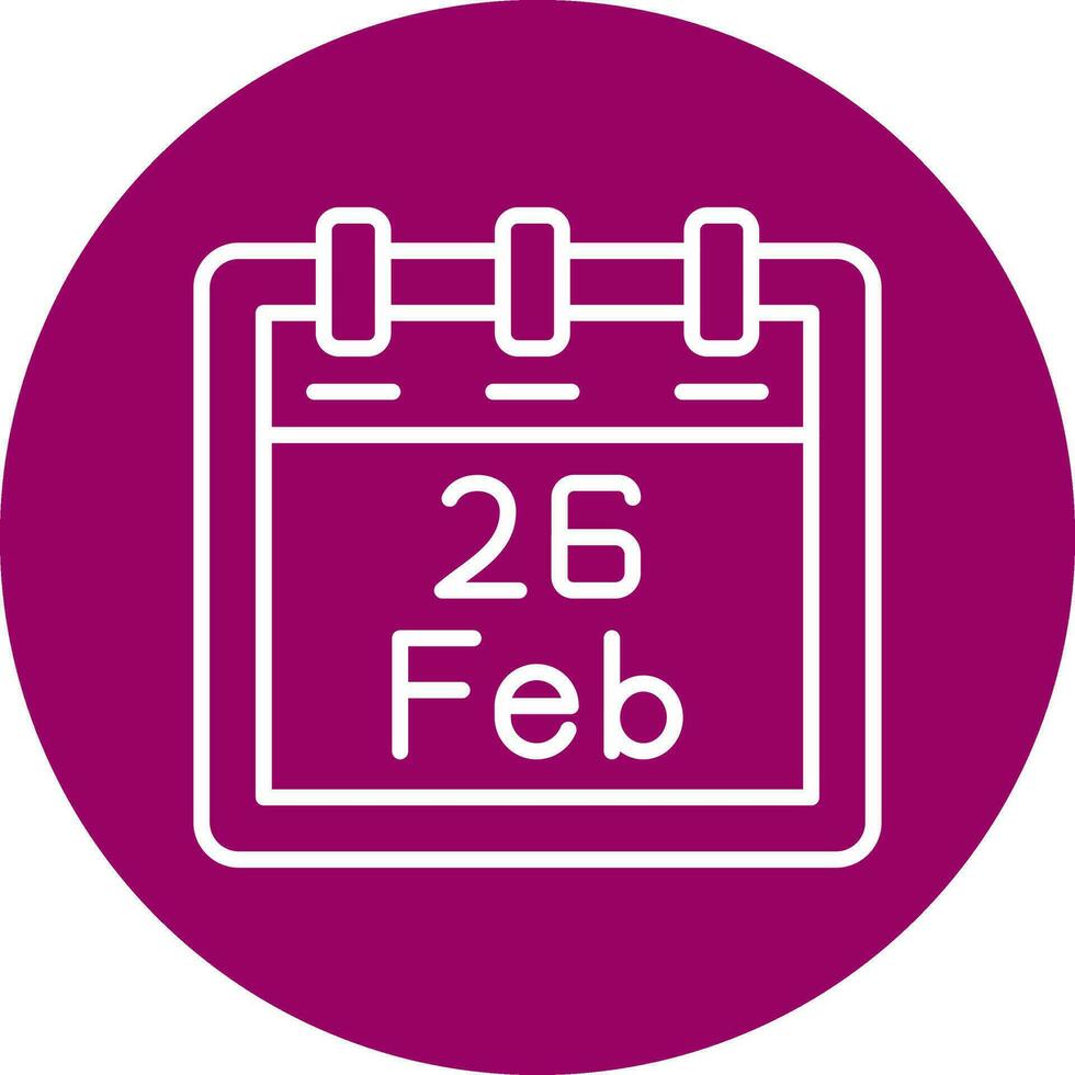 February 26 Vector Icon