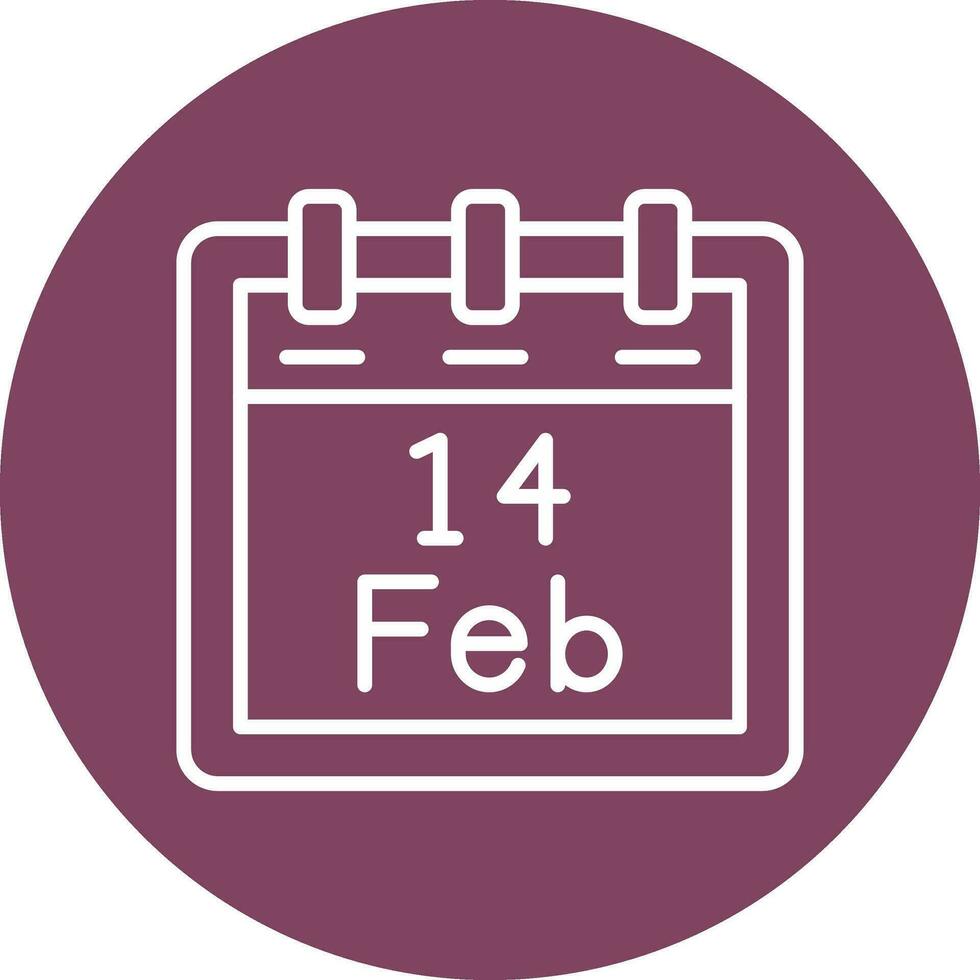 February 14 Vector Icon