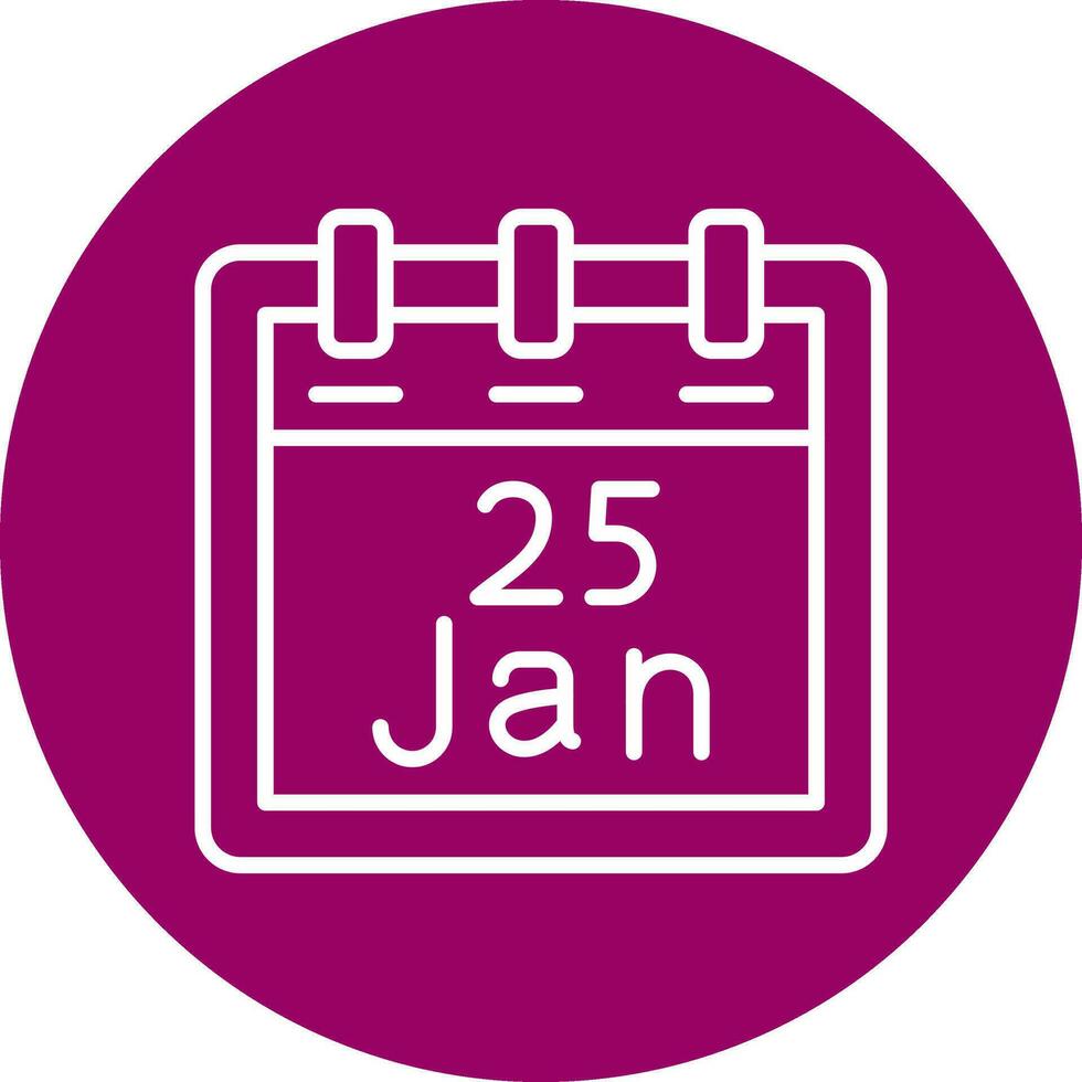 January 25 Vector Icon