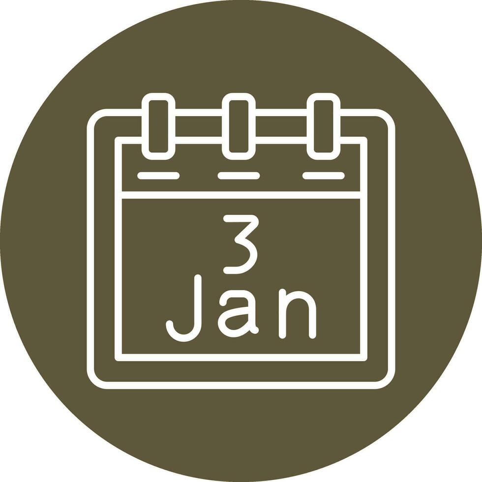 January 3 Vector Icon