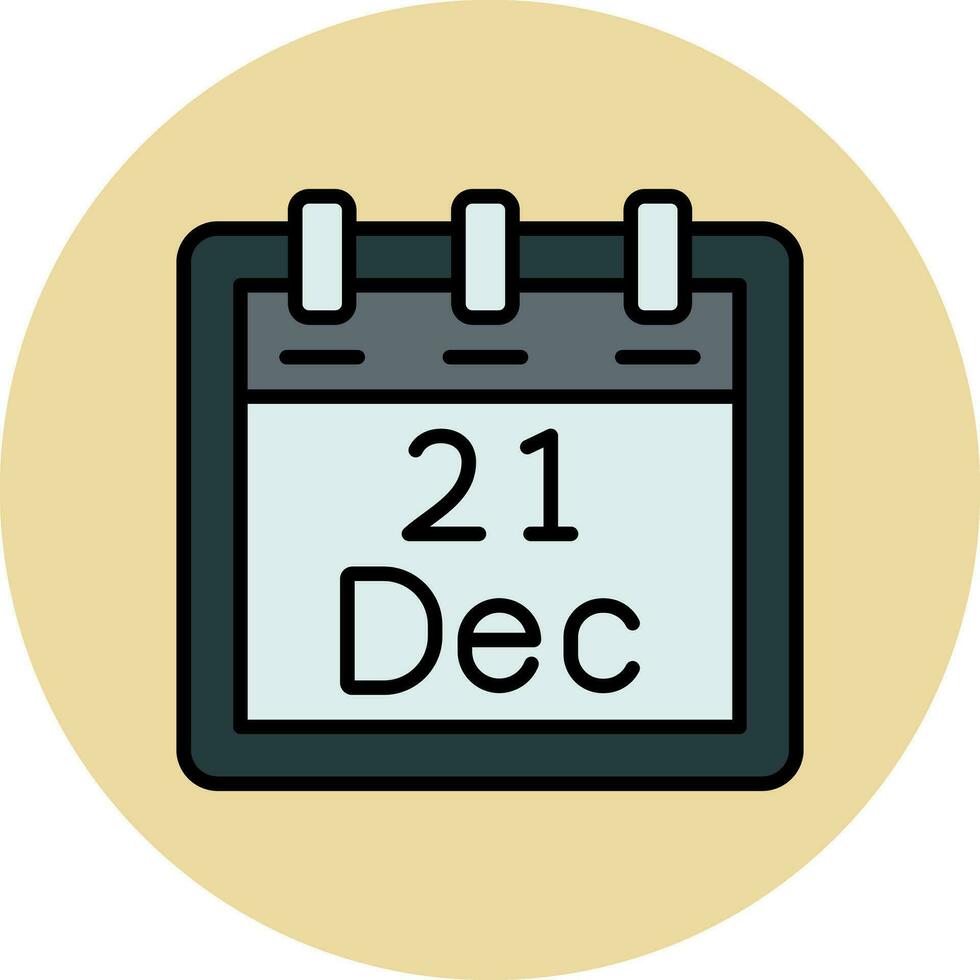 December 21 Vector Icon