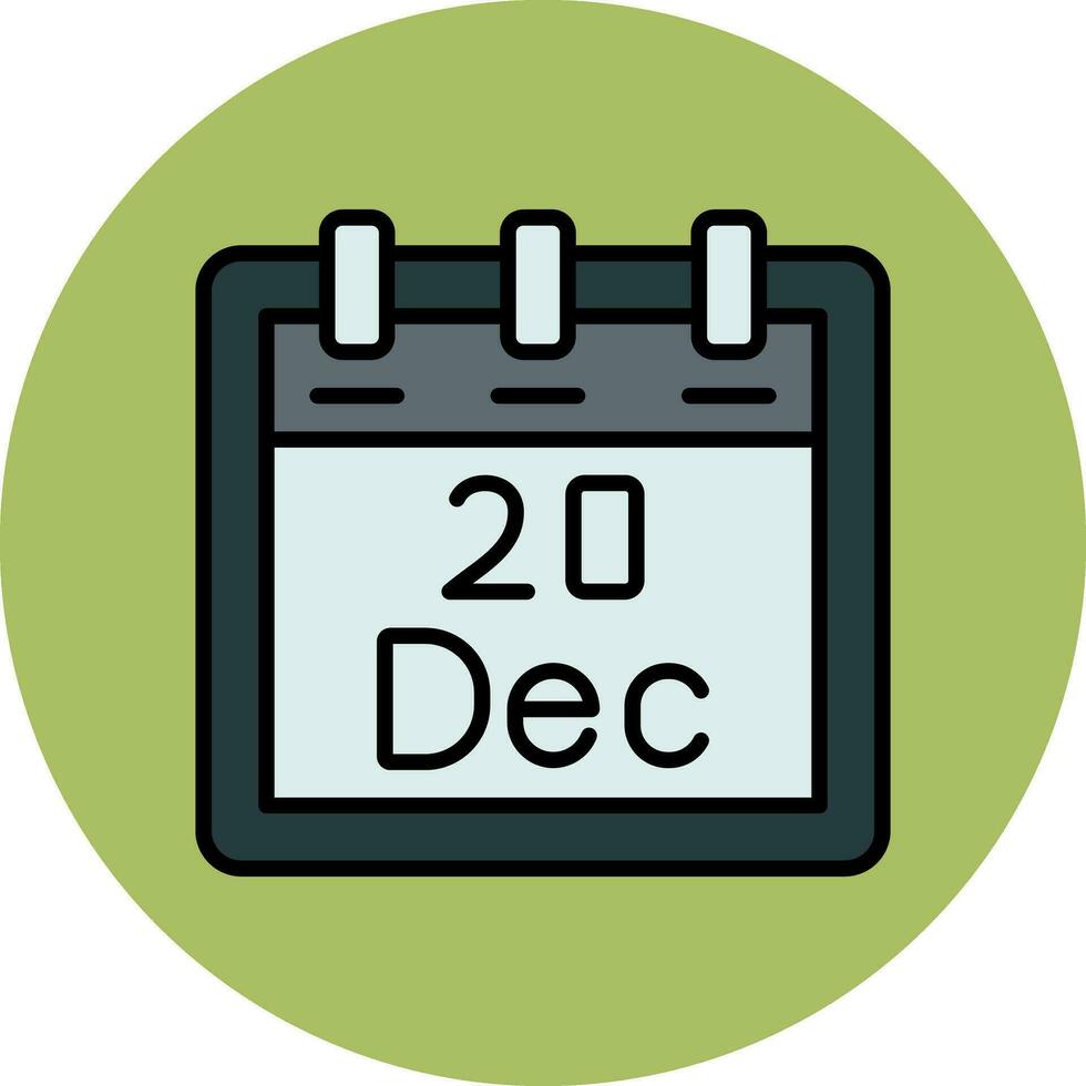 December 20 Vector Icon