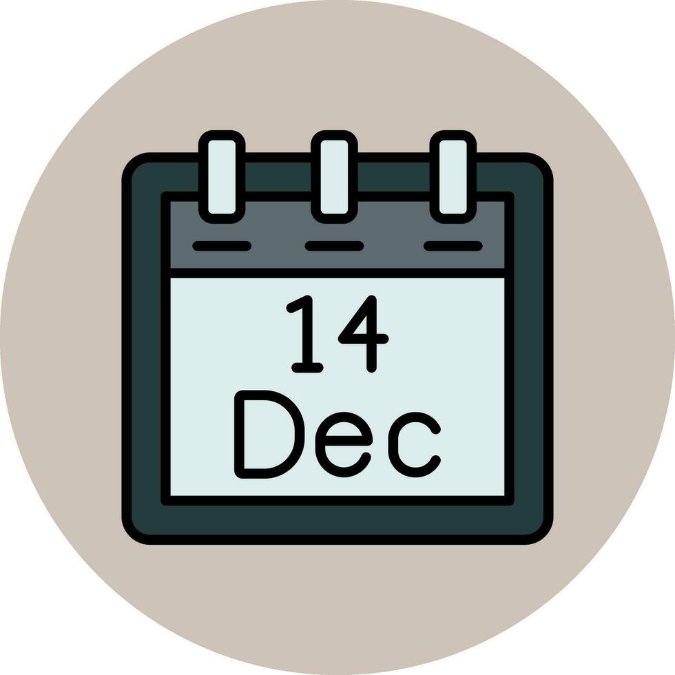 December 14 Vector Icon