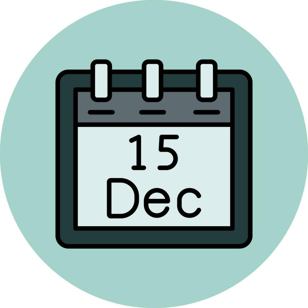 December 15 Vector Icon